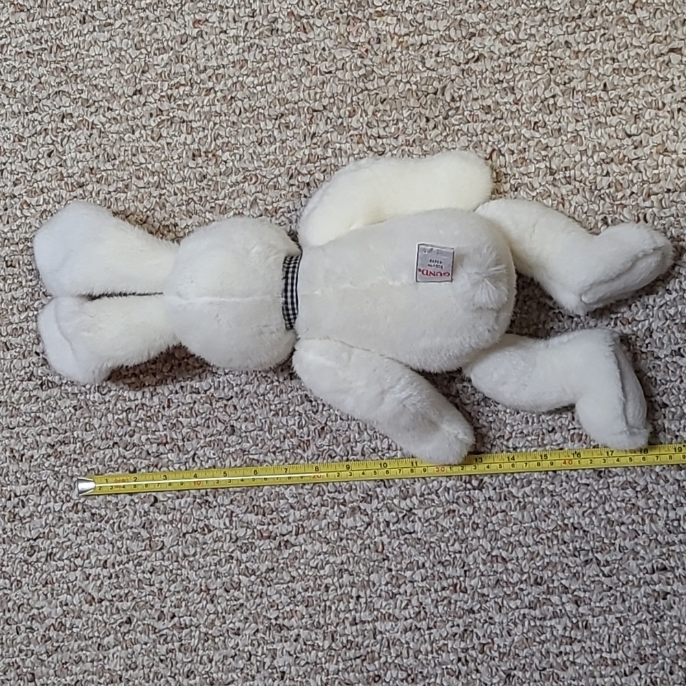Gund Rudy White Rabbit Stuffed Toy - Picture 4 of 6